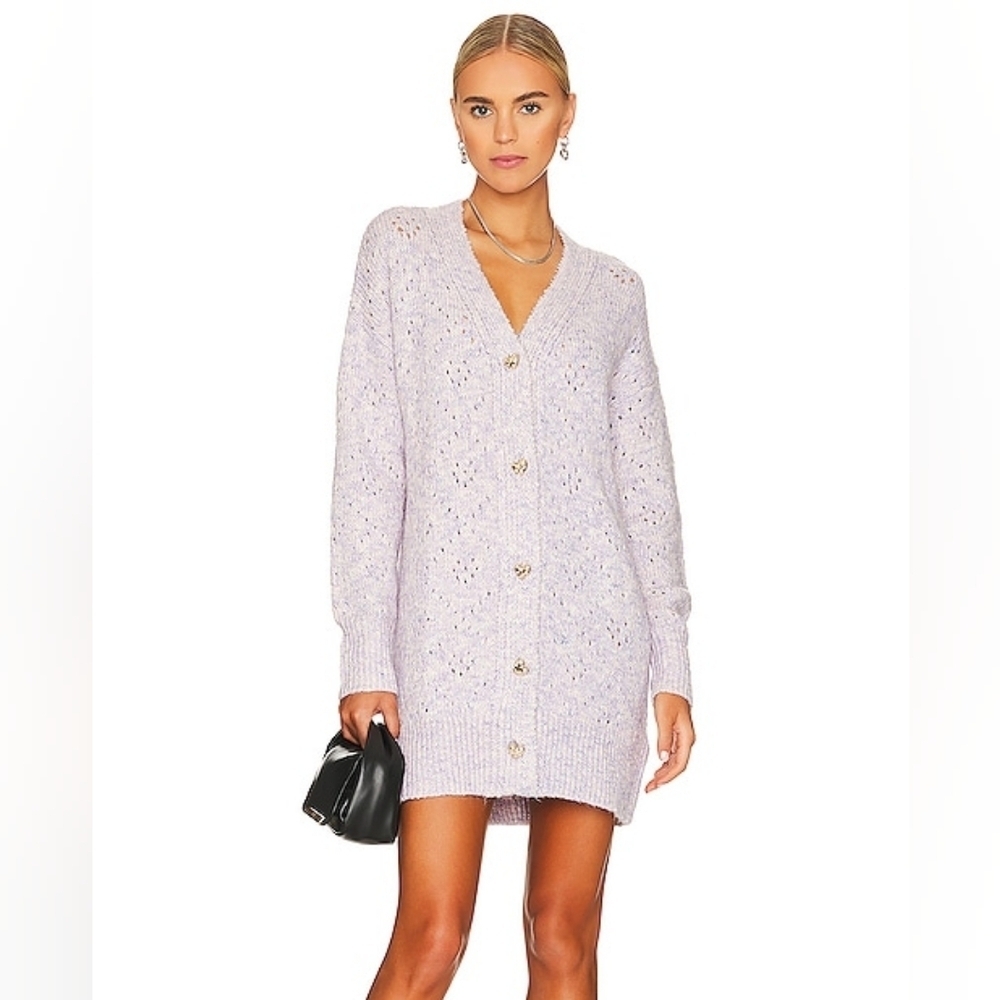 MAJORELLE Lavender Cardigan Sweater